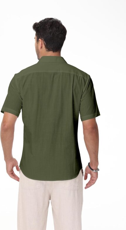Men Solid Short Sleeve - Hình 2