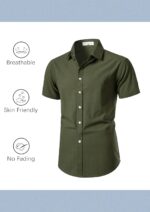 Men Solid Short Sleeve - Hình 4
