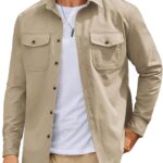 Mens Khaki Long