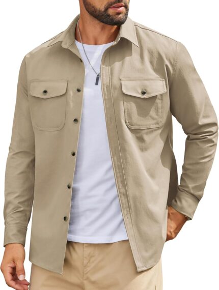 Mens Khaki Long