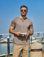 Mens Plain Henley - Hình 3