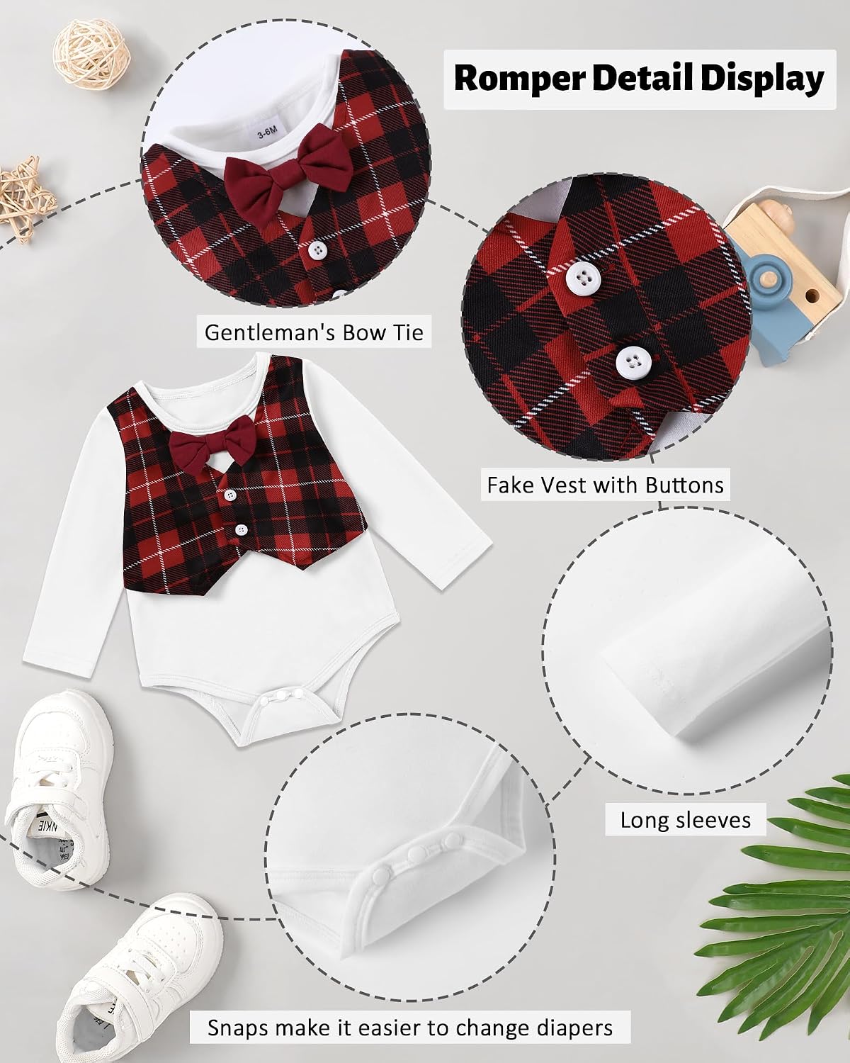 Newborn Boys Plaid - Hình 2